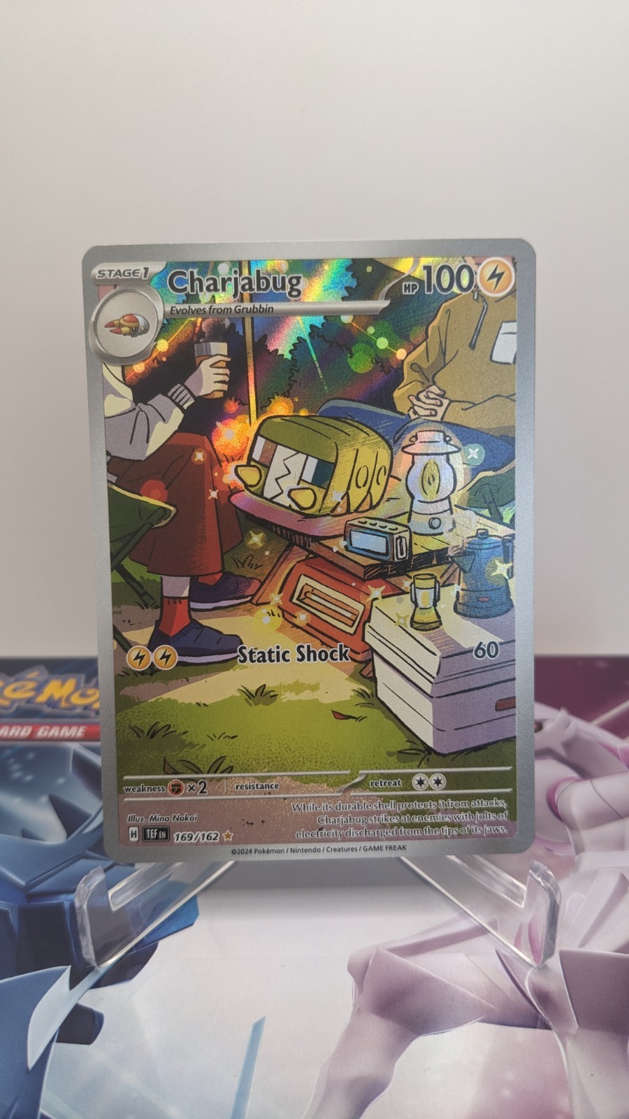 Pokemon TCG Charjabug 169/162 Temporal Forces Illustration Rare NM