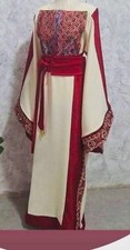 Vintage Palestinian Handmade Embroidery Stitches Thoub Wedding Dress Thoub