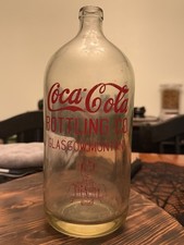 Rare Script Print VINTAGE ANTIQUE SELTZER COCA COLA BOTTLE GLASGOW HAVRE MONTANA