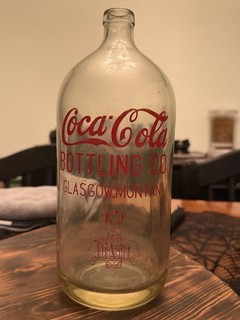 Rare Script Print VINTAGE ANTIQUE SELTZER COCA COLA BOTTLE GLASGOW HAVRE MONTANA
