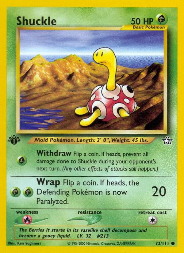 Shuckle 1st Edition Common Neo Genesis 72/111 NM