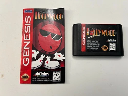 Spot Goes to Hollywood (Sega Genesis, 1995) Manual, No Box, Tested Working
