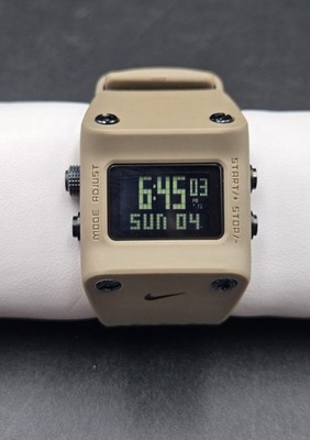 Nike Watch Mens Mettle Chisel WC0045 Beige Digital 100m Sports