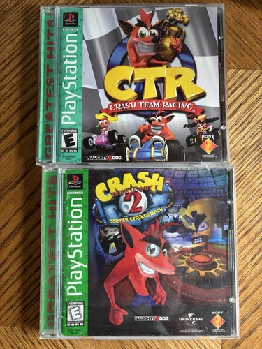 Playstation  CTR Crash Team Racing & Crash Bandicoot 2:Cortex Strikes Back Games