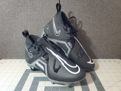 Nike Alpha Menace Pro 3 Shadow Black Iron Football Cleats CT6649-010 Men Size 9 - Picture 5 of 13