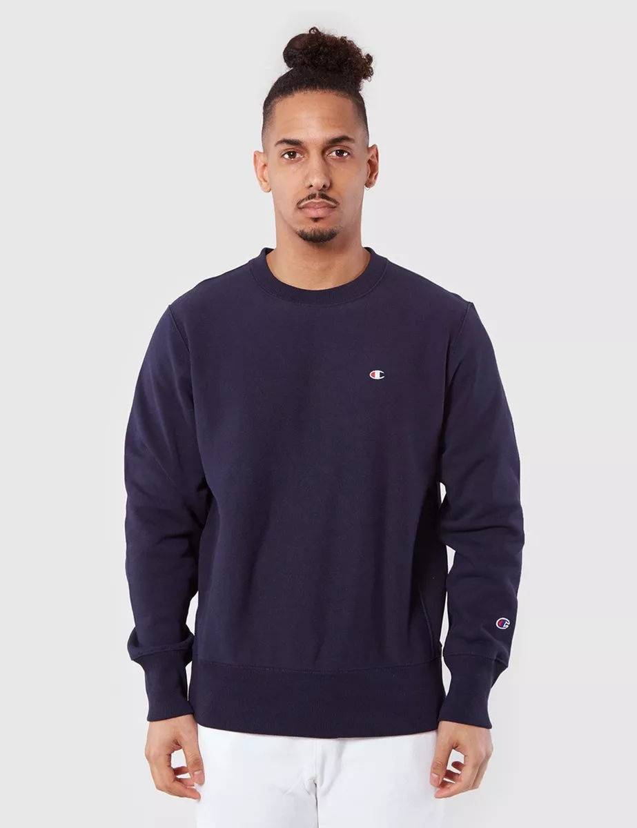 Slange ihærdige undtagelse Champion Men&#039;s Reverse Weave Crewneck Sweatshirt Navy size S | eBay