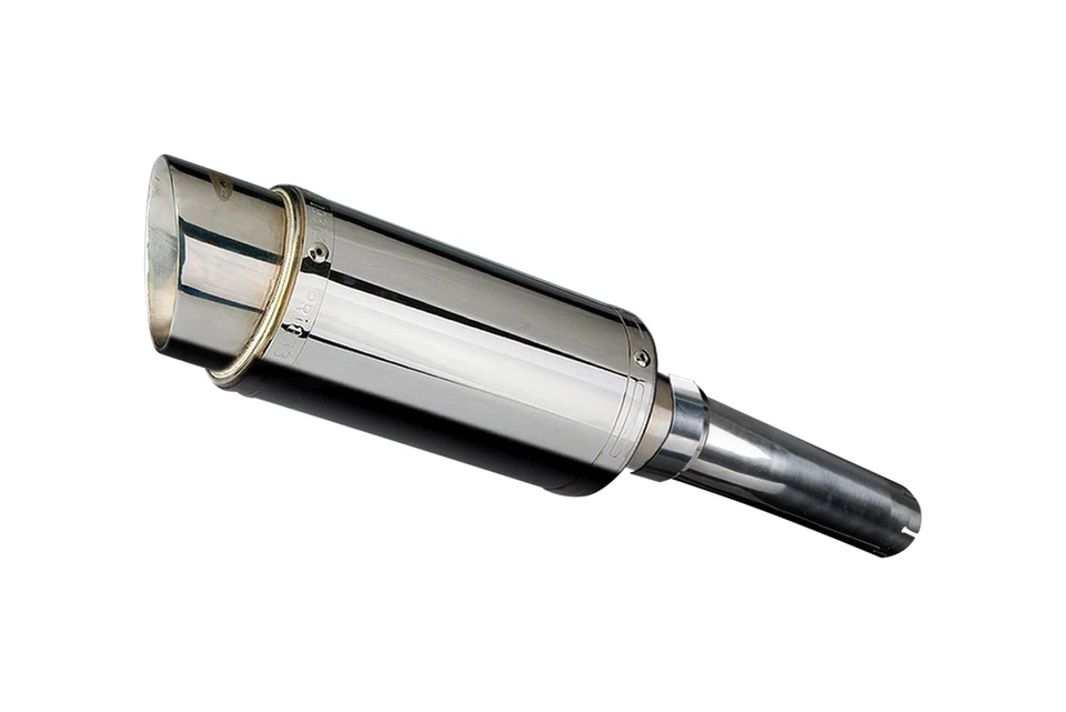 Kit silenciador de escape redondo de acero inoxidable de 8" deslizable Honda CBR600F Hurricane 1987-1990 Foto 3 de 4