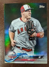 2018 TOPPS UPDATE RAINBOW FOIL #US176 MIKE TROUT AS