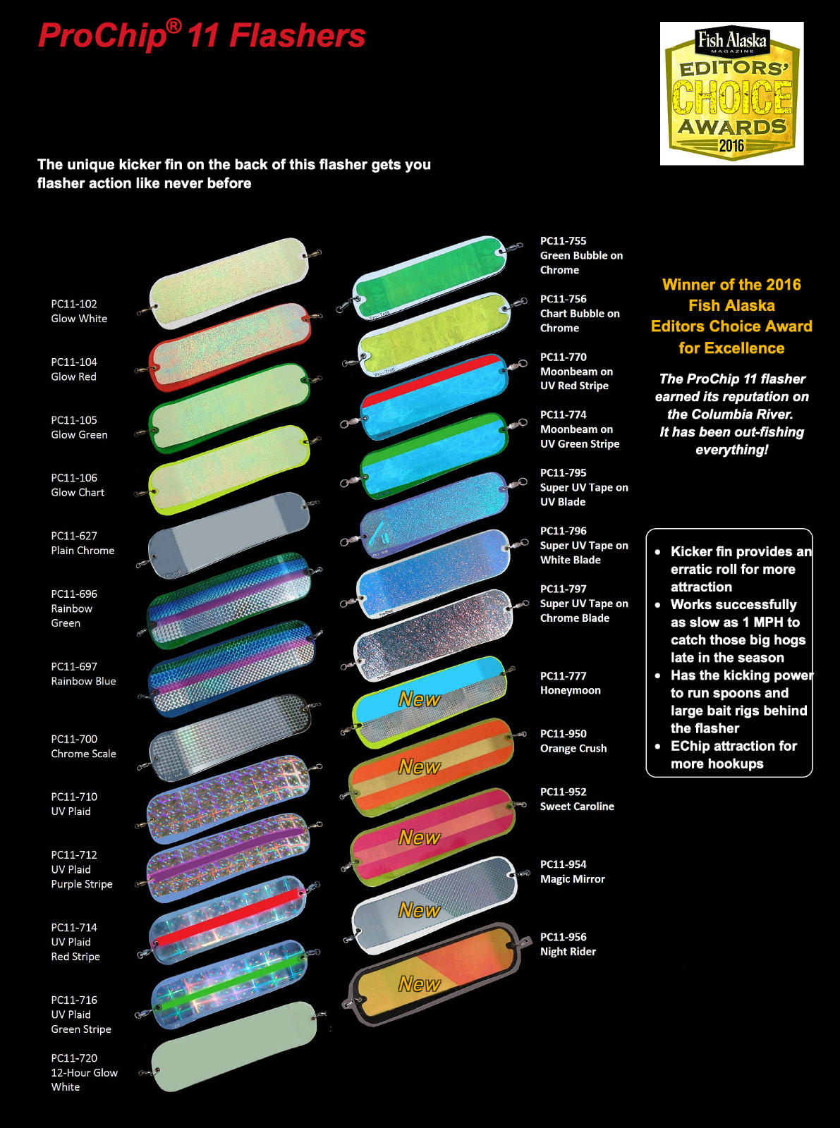 PRO-TROLL ProChip 11" #626 Plain Gold Flasher