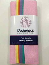Crafter's Companion Threaders FELT FABRIC PRETTY PASTELS NEW