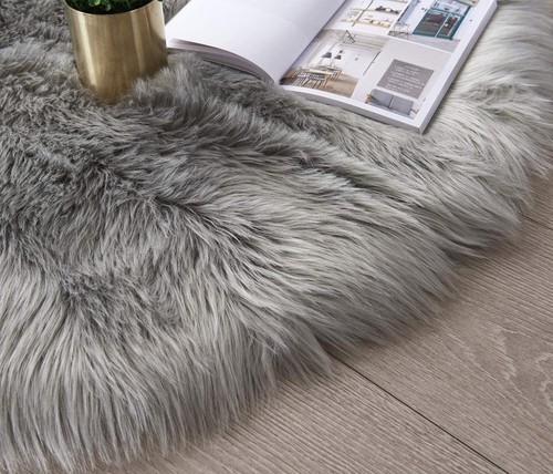 Latepis Faux Fur Sheepskin Area Rugs Soft Shaggy Carpet for Living Room Bedroom - Picture 90 of 219