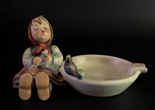 - alte Hummelfigur Hum 62 Strickliesl - Aschenbecher - alte Hummelmarke 1950er