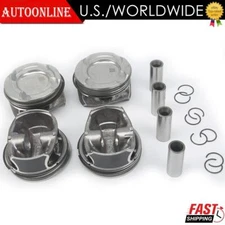 4x Pistons & Rings Set STD Φ83.00mm A2740301317 For Mercedes-Benz M270.910 W204