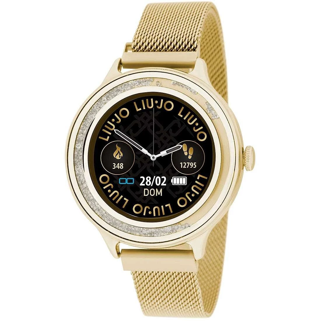 Orologio donna smartwatch LIU JO SWLJ049 Crystal Gold Black eBay