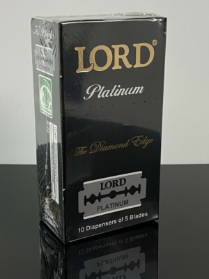 50 hojas de afeitar de seguridad de doble filo LORD PLATINUM Barbero