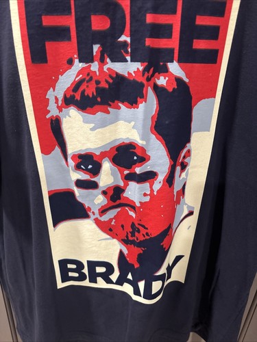 Free Brady Shirt Size L Blue - NE Patriots - Tampa Bay - Tom Brady - Barstool - Picture 2 of 8