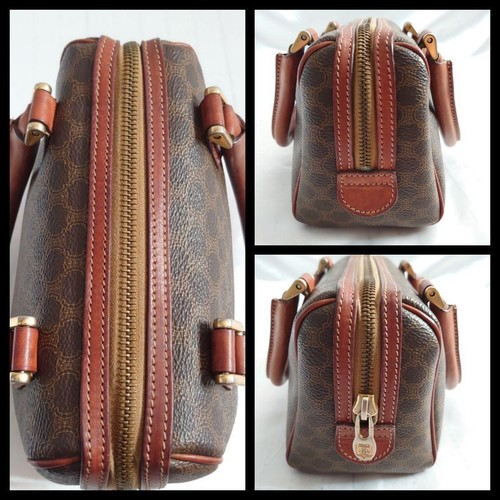 CELINE 2-way mini handbag in macadam pattern used From JAPAN 2504SM - Picture 7 of 9