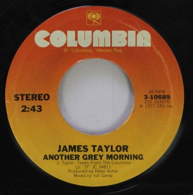 Rock 45 James Taylor - Another Grey Morning / Honey Don'T Leave L.A. On Columbia