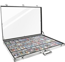 Trading Card Display Case Aluminum 34 x 22 Pokemon TCG Sport PSA Show Box Frame