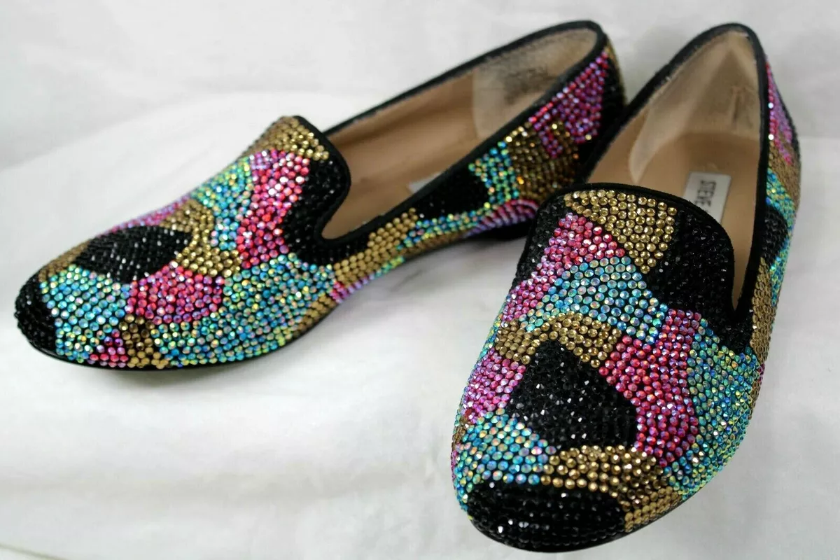 Steve madden rhinestone loafers sale
