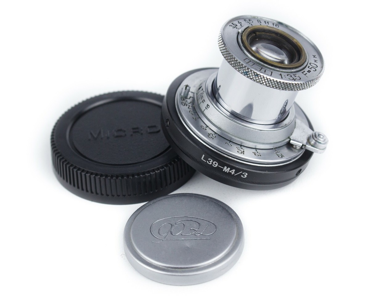 Industar-10 50mm f/3.5 Soviet Lens Leica M39 Micro 4/3 Olympus