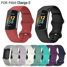 Silicone Sports Watch Band Wristband for Fitbit Charge 5 Replacement Strap