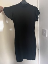 boohoo black dress size 10