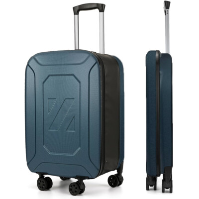 18'' 22'' Foldable Hardshell Suitcase Spinner Wheels TSA Lock Luggage Travel USA