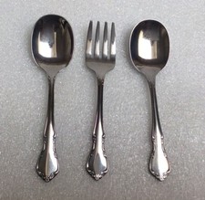 Oneida Stainless Toddletime 2 Baby Spoons 1 Baby Fork 4 1/4  