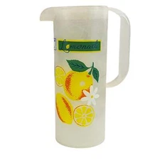 Vintage Retro 70's Lemonade Plastic Pitcher 10"