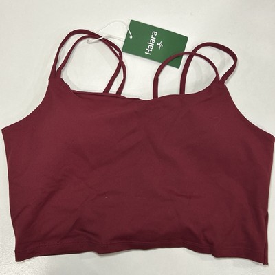 Halara Double Straps Backless Twisted Cropped Tank Top Sports bra size XL