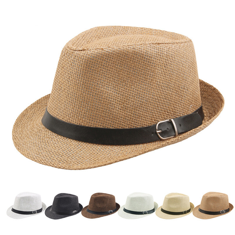 APL Cappello classico top jazz uomo adulto melone sole cappello di paglia estate retrò 