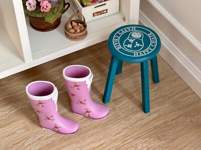 Re-Ment Storage Beauty Gardening #9  Boots & Happy Stool Middle Blythe Size