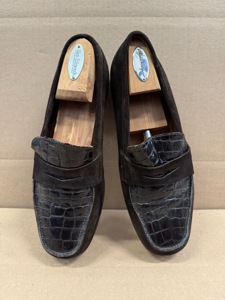 Women\'s Italiano Andre Assous  Collection Brown‎ Leather Loafers Size 10 US Mismatched Color Brown/Green): Women main image 4