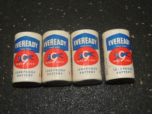  Lot 4 Eveready Nine Lives Leakproof Size D Battery No 950