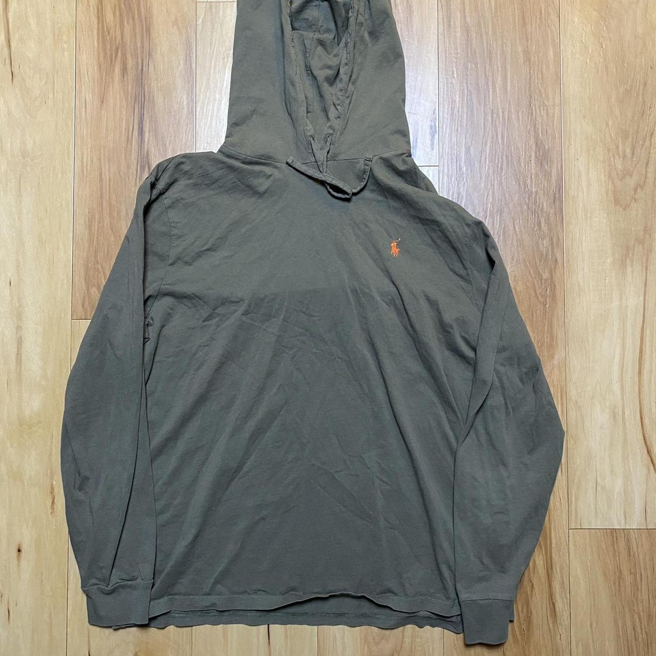 Polo Ralph Lauren felpa con cappuccio uomo XL sottile muschio verde pony stile maglietta