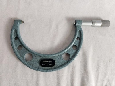 Mitutoyo 103-117 Outside Micrometer 4-5  .0001'' Resolution Carbide Anvils 