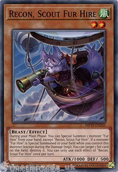 MP19-EN245 Recon, Scout Fur Hire Common 1st Edition Mint YuGiOh Card
