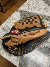 Rawlings RBG6 Flexloop Basket-Web Black Brown 12.5" Leather Baseball Glove LHT