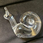 Stuben Signed 3" x 3.25" Glass SNAIL Hand Cooler / Figurine / Paperweight