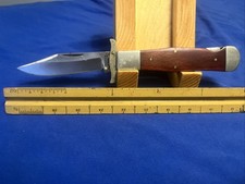 Magnum Boker Vintage Folding Knife Black Blade, Steel/Wood Handle