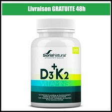 Vitamine D3 K2 MK7 Soria Natural 240 comprimés - Os, Immunité, Vitalité