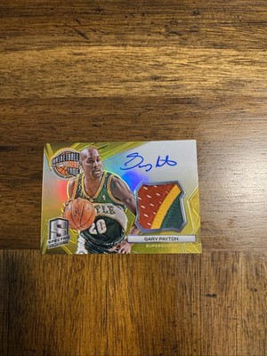 2014-2015 Panini Spectra Gary Payton Hall Of Fame  Patch Auto Gold 1/10
