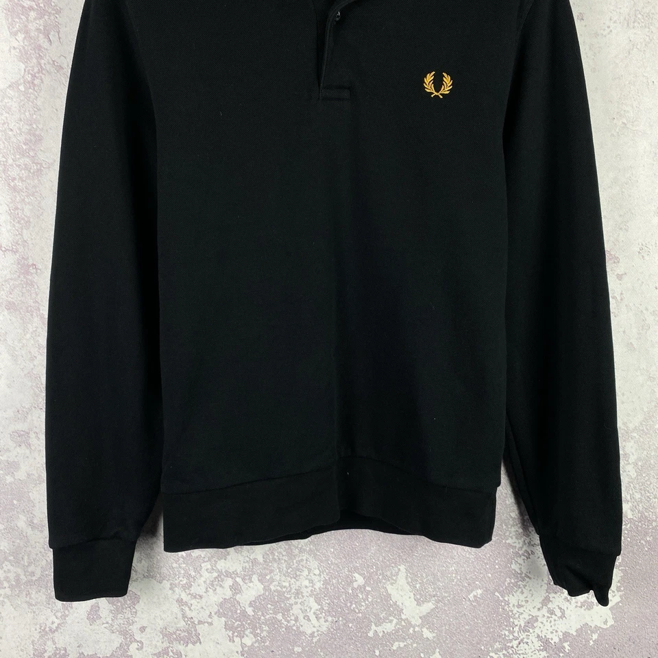 Camisa de Rugby Fred Perry De Colección Para Hombre Camiseta de Lujo Clásica Manga Larga Y2K Talla S Foto 3 de 4