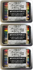 Ink Bundle - Tim Holtz Distress Watercolor Pencil Bundle Set 4, 5,  6 - Ideal f