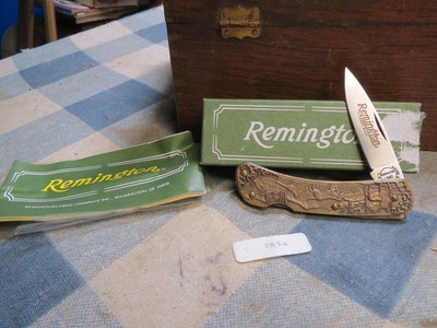 REMINGTON R5 Gentleman KNIFE WILDLIFE UMC MADE IN USA LOCKBACK Mint with Box