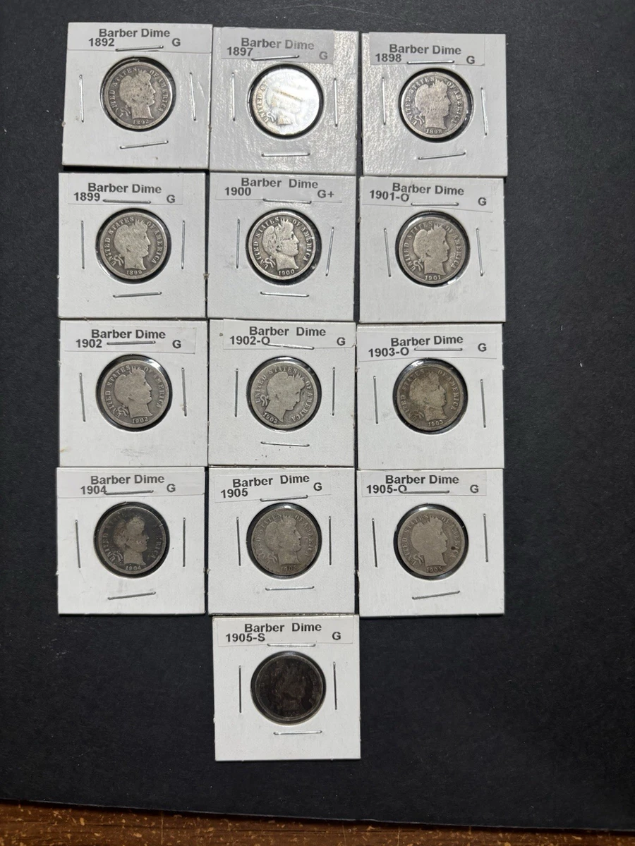 発行初年度 バーバーダイム 1892-S 銀貨 アメリカ　外国 古銭 25+ 1892 Year Barber US Dimes (1892-1916) for sale | Updated Oct 2026