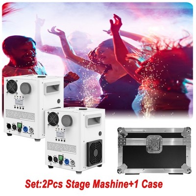 2X 1200W Cold Spark Machine + Case DMX Remote Control Firework Machine Party Bar
