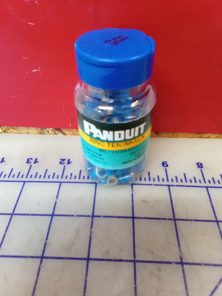 Panduit Ring Terminals #8 STUD 16-14 AWG CU 1,5-2,5mm sq 100pcs, Free Shipping - Image 2 of 4