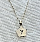 Kit Heath Sterling Silver 925 Kids Alphabet Flower Initial y Necklace 12-14" NWT — photo 1